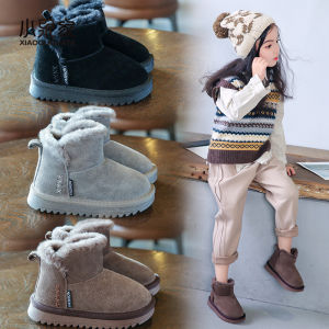 Childrens Snow Boots Winter Cotton Shoes Fleece Lined Boys Girls Toddler Footwear Comfortable Soft Rubber Sole round Toe