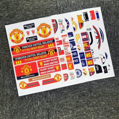 Car Stickers Manchester United Liverpool Arsenal Chelsea Juventus Barcelona Real Madrid Laptops Suitcase Bags Decorative Reflective Patches