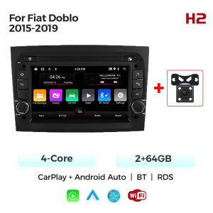 7 Inch Android Car Head Unit 4-Core 64GB ROM WIFI GPS RDS SWC FM Radio Wireless CarPlay Android Auto For Fiat Doblo 2015-2019