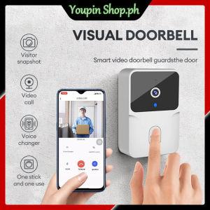 TUYA Doorbell Wireless with Camera Voice Monitoring Door Bell Night Vision Camera Doorbell for Home Security Office Visual Smart Doorbell