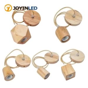 JOYINLED Modern E26 E27 Hanging Lamp Nordic Wooden Pendant Light for Living Room Kitchen Home Lighting Luminaire Pendant Lamp