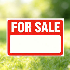 For Sale Car Sign with Stake 12x8 Inch Single Sided Signs Vinyl for Yard Indoor & Outdoor Lawn Sticker Decoration Accessories