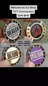 POKER CHIP Metal dealer DEALER all-in brand ALL IN big and small blinds SMALLBLINDBIGBLIND
