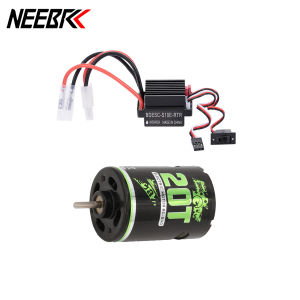 NEEBRC 540 Brushed Motor 20T 27T 35T 45T Brushed Motor w 320A ESC 5V/2A BEC Electric Speed Controller for 1/10 RC Car TRX4 AXIAL