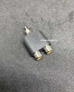 Socket RCA Audio Cabang 1 Male to 2 Female Spliter Jack Audio Vedio