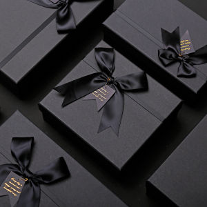 Gift Box Empty Box Customized Boys Style Fancy High-End Gift Box Large Black Packaging Box Creative Paper Box