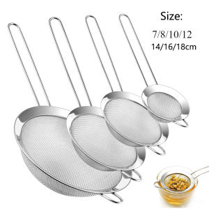 1/3/4Pcs/Set Stainless Steel Wire Fine Mesh Oil Strainer Flour Colander Sieve Sifter Pastry Baking Tools Kitchen Accessories
