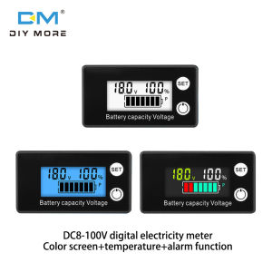 diymore 6133A DC8-100V digital electricity meter LCD two-wire digital electricity display voltmeter blue/white/color