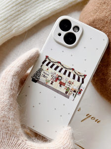 Cute Christmas House Style Mobile Phone Case for  13/12/15/16/17PROMAX/14PRO TPU Protective Cover Ins Wind