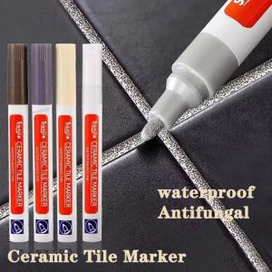 White Tile Marker Waterproof Grout Pen Wall Seam 12 Colors Marking Pen Tiles Floor Bathroom Decontamination Seam Repair Tools