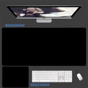 Large Black Mouse Pad Simple Office Computer Keyboard Pads Pure Natural Rubber Mousepad . Laptop Desk Mat for PC Gamer
