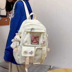 【READY STOCK】Women bagpack school bag korean style backpack cute bag Large capacity backpack student backpack school backpack bag sekolah perempuan beg sekolah hitam beg galas 书包女
