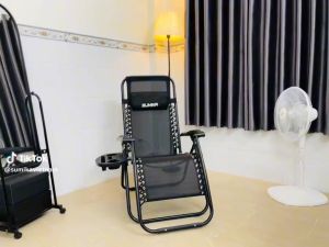 Ghế xếp gấp thư giãn Sumika 179A - Tặng khay để ly - tải trọng 200kg - Khoá kim loại