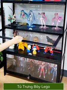 Tủ Trưng Bày 4 Mặt Trong Suốt Hàng Nhập Khẩu Cao Cấp Tủ Trưng Bày Phong Cách Hiện Đại Decor Không Gian Sống Tiện Ích