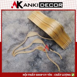 Móc treo quần áo mắc áo vai tre có rãnh chống tuột