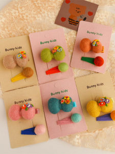 น่ารัก กิ๊บติดผมปักสําหรับเด็กผู้หญิง เด็กทารก ปลอดภัยไม่เสียหาย Super น่ารัก เครื่องประดับผม สไตล์เกาหลี สไตล์สด