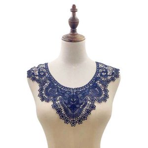 Tự Làm Thủ Công Cổ Phối Ren Hoa Phụ Kiện Xanh Sâu Ngực Hoa 3D Rỗng Cổ Giả Để Trang Trí Quần Áo