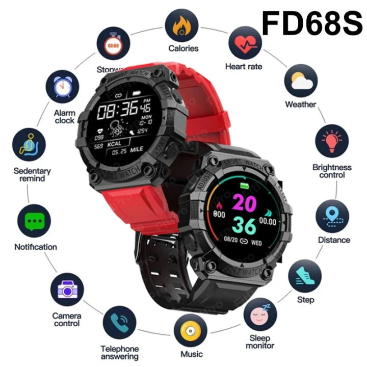 FD68S Smart Watch Women Men Waterproof Heart Rate Monitor Sleep Smart  Bracelet For Ios Android Reloj Inteligente Hombre Lazada PH