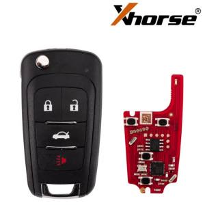 Xhorse XKBU21EN VVDI Universal Remote Key 2nd Generation for Buick 4 Buttons Supports Wireless Programming Old XKBU01EN