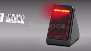 Soonpos Auto Sensing Desktop 1D 2D Omni Directional Barcode Scanner USB CMOS Sensor Barcode Reader QR Code Payment Reader