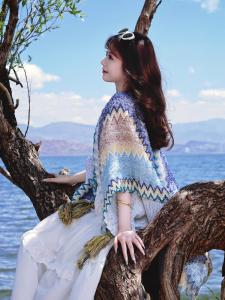 Xu HongHong Womens Ethnic Style Scarf Long Rectangle Summer Multi-Functional Outerwear Cape Trendy Travel Wear in Yunnan Xinjiang Tibet Qinghai Lijiang