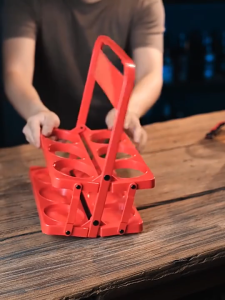 Rak Botol Bir Wine Handheld Pembawa 6 Botol Sekaligus Anti Tumpah Untuk Bar Restoran Pesta Rumahan Bahan Plastik Kuat Mudah Dibersihkan