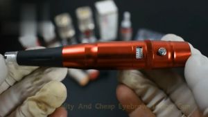 เครื่องสักคิ้วและรอยสักริมฝีปากพรีเมี่ยม พร้อมแบตเตอรี่แบบพกพา