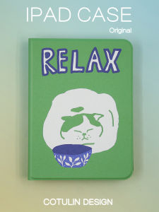 Green Cat Design Silicone Case for  2024 Air4/5/6 22Pro11 Tablet Cover 10.2/10.5 Book Fold Triple Fold Mini5/6/7