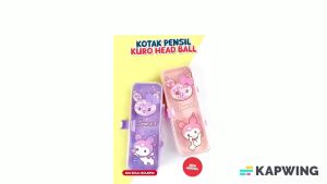 kotak pensil dua tingkat kuromi bubble 3d
