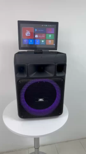 ABLลำโพงคาราโอเกะรุ่นใหม่ พร้อมหน้าจอคาราโอเกะKTV ครบเซตพร้อมใช้งาน รองรับWI-FIแถมไมโครโฟน2ตัว