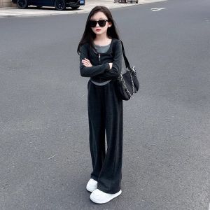 LIREGONGZHU | Fashionable Autumn New Two-piece Set Girls Knitwear