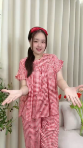 [HCM] Đồ bộ tole lanh nữ mặc nhà quần dài áo tay ngắn SHOP5SAO (43-67kg)