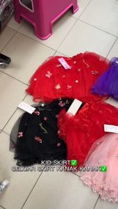 KID GIRL PRINCESS SKIRT/WEDDING SKIRT/SELUAR SKIRT ANAK/SELUAR SKIRT KANAK-KANAK GOOD QUALITY