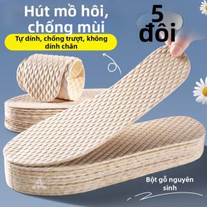 ZHIHAOEN | Đế Giày Hấp Thụ Mồ Hôi Chống Hôi Giày Thông Khí Chống Nấm Bàn Chân Có Thể Loại Bỏ Được Từ Sợi Gỗ