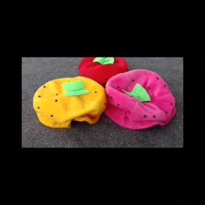 Topi Kupluk Bayi Cewek Pinky Strawberry (0 - 24 Bulan)