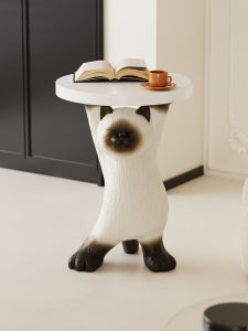 ช้างเผือก Siamese Cat ต้นไม้ตกแต่งบ้าน ชาม ชั้นวางของ ต้นไม้ตกแต่งบ้าน ลายการ์ตูน น่ารัก ชั้นวางของข้างโซฟา ของขวัญสำหรับการย้ายบ้าน