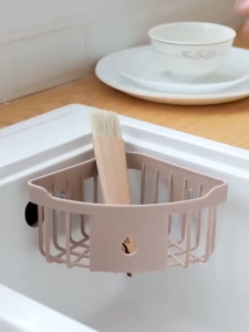 Bathroom Corner Shelf Punch-free Wall Mounted Triangle Storage Rack Kitchen Plastic Organizer Shelf Shampoo Toothbrush Holder