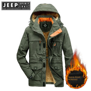 JEEP SPIRIT 1941 เทียบกับการรถยนต์ของแจ็คเก็ตทหารความร้อนหนา 6XL สำหรับผู้ชายและผู้ชายแจ็กเก็ต