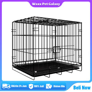 Kandang Kucing/Anjing Lipat Ukuran 60x42x50 Tingkat 1 Pakai Roda & Standar