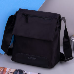 Oxford Cloth Mens Crossbody Bag Commuter Small Backpack Design Casual Business Large Capacity Flip Cover Vertical Style