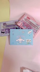 Helena Stationery Set 6 in 1 / Paket Alat Tulis Anak / Kotak Pensil Sanrio KUROMI MELODY CINNAMON ROLL / Perlengkapan Sekolah / Tali Box Souvenir Ulang Tahun Murah