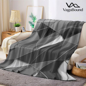 Silver Metal Triangle Geometric Flannel Blanket Warm Soft Halloween Christmas Decorative Couch Warm Cozy All-Season Gift