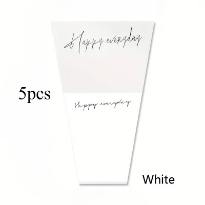 5pcs Kraft Paper Flower Wrappers Bouquet Sleeve Wrappers For DIY Wedding Birthday Valentines Day Gifts