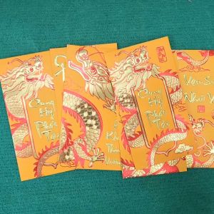 Combo 6 Chiếc Bao Lì Xì Mẫu Mới YT2304 3D Độc Lạ Rồng Vàng Đỏ Xuân Giáp Thìn 2024