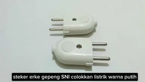 Steker Erke Gepeng SNI / Colokan Listrik Warna Putih