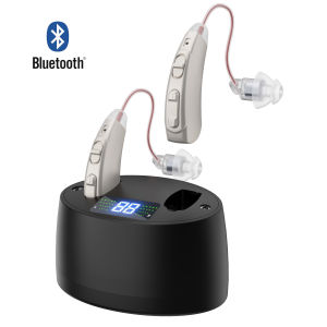 Rechargeable Hearing Aids with Bluetooth Bluetooth Hearing Aids for Seniors and Adults Noise Reduction OTC Hearing Aids 1 Pair