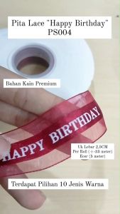 1ROLL Pita Lace 25cm BEST/HBD - Korean Pita Lace Happy Birthday PS004