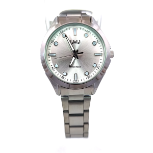 Q&Q C04A-034PY Silver-Tone Stainless Steel Watch