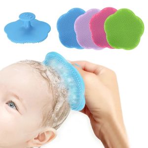 Baby Bath Brush with Newborn Shampoo Brush Face Brush and Massage Brush for Cleaning and Massage 3Colors