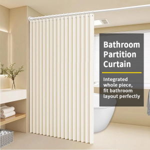 Modern Bathroom Shower Curtain Waterproof Polyester Foldable Washable Mold Resistant Bath Curtain with Hooks for Home Toilet Dec